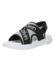 Calvin Klein Jeans Pantofi deschiși negru / alb