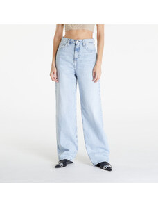 Blugi pentru femei Calvin Klein Jeans High Rise Relaxed Coated Jeans Denim Light