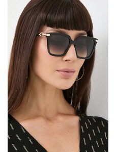 Furla ochelari de soare femei, culoarea negru, SFU713_530700