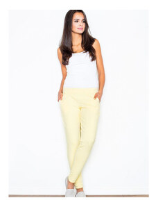 Pantaloni pentru femei Figl model 43912 Yellow