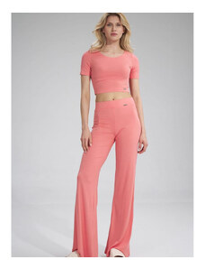 Pantaloni pentru femei Figl model 154719 Pink
