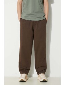 ICECREAM pantaloni de bumbac Skate Pant culoarea maro, cu fason chinos, IC24109