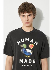 Human Made tricou din bumbac Graphic barbati, culoarea negru, cu imprimeu, HM27TE005