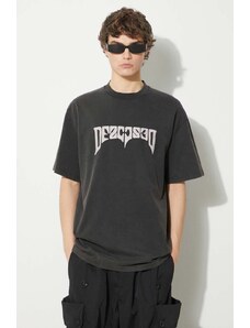 032C tricou din bumbac 'Psychic' American-Cut T-Shirt barbati, culoarea negru, cu imprimeu, SS24-C-1000