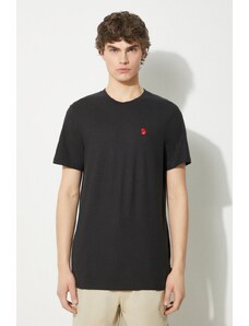 Fjallraven tricou Hemp Blend T-shirt M barbati, culoarea negru, cu imprimeu, F12600215.550