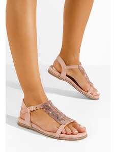 Zapatos Sandale cu talpa joasa Tadia roz