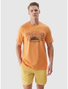 4F Tricou cu imprimeu pentru bărbați - portocaliu - 3XL