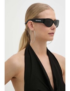Balenciaga ochelari de soare femei, culoarea negru, BB0330SK