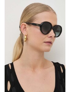 Chloé ochelari de soare femei, culoarea negru, CH0221S