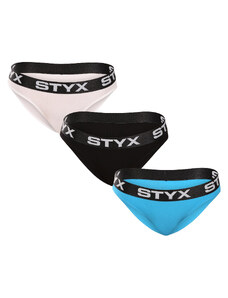 3PACK chiloți pentru femei Styx sport elastic multicolor (3IK96019) L