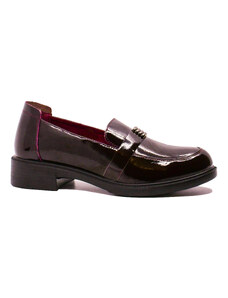 Pantofi loafer dama Formazione, grena wine din lac FNX90207-70