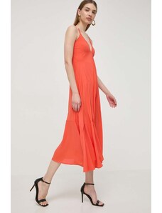 Silvian Heach rochie culoarea portocaliu, midi, evazati