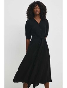 Answear Lab rochie culoarea negru, midi, evazati