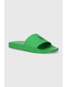 Polo Ralph Lauren papuci Polo Slide barbati, culoarea verde, 809931326003