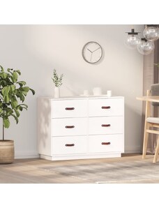 OrlandoKids Servanta, alb, 100x40x75 cm, lemn masiv de pin
