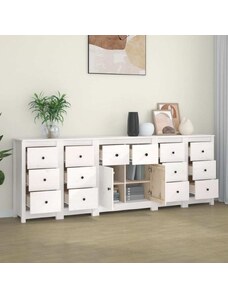 OrlandoKids Servanta, alb, 230x35x80 cm, lemn masiv de pin