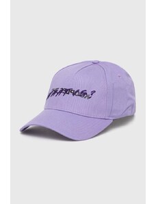 The Kooples șapcă de baseball din bumbac culoarea violet, cu imprimeu, AMHA28006K