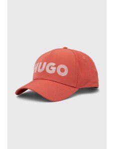 HUGO șapcă culoarea roz, cu imprimeu 50515963
