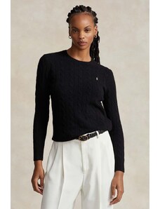 Polo Ralph Lauren pulover de lână femei, culoarea negru, light 211910421