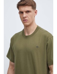 adidas Originals tricou din bumbac barbati, culoarea verde, neted, IP2771
