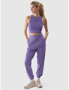 4F Pantaloni jogger de trening pentru femei - mov - L