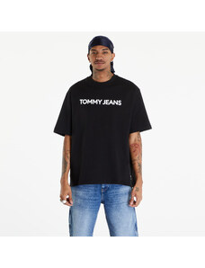 Tommy Hilfiger Tricou pentru bărbați Tommy Jeans Logo Oversized Fit T-Shirt Black