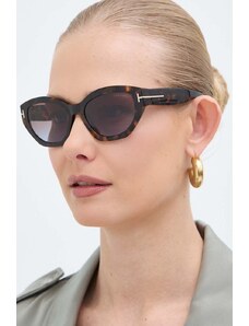 Tom Ford ochelari de soare femei, culoarea maro, FT1086_5552F