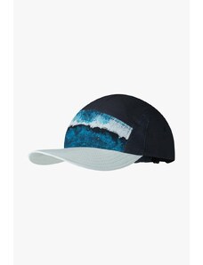 Buff șapcă culoarea bleumarin, cu model, 133550