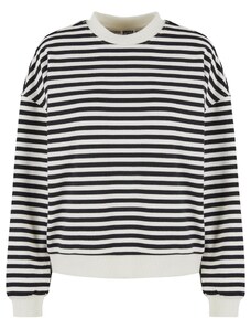 UC Ladies Women's Oversized Striped Sweatshirt - Black/Cream