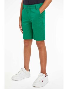 Tommy Hilfiger pantaloni scurti copii culoarea verde