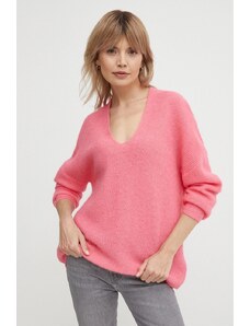 Mos Mosh pulover de lana femei, culoarea bej