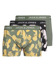 JACK & JONES Boxeri 'DAN' galben / gri deschis / verde / negru