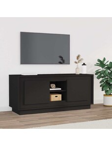 OrlandoKids Comoda TV, negru, 102x35x45 cm, lemn prelucrat