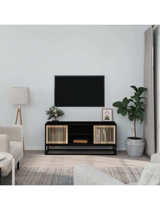 OrlandoKids Comoda TV, negru, 105x30x45 cm, lemn prelucrat fier