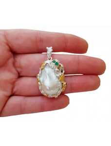 Frumoasa Venetiana Pandantiv argint perla