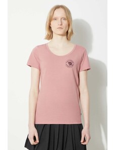 Fjallraven tricou 1960 Logo T-shirt W femei, culoarea roz, F83513.300