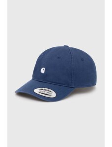 Carhartt WIP șapcă de baseball din bumbac Madison Logo Cap culoarea albastru marin, neted, I023750.22TXX
