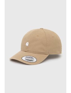 Carhartt WIP șapcă de baseball din bumbac Madison Logo Cap culoarea bej, cu imprimeu, I023750.22WXX