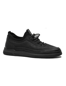 Pantofi casual-sport Mels negri din piele naturala cu granulatii fine FNX2305950