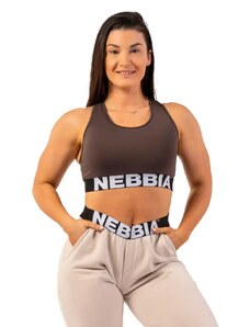 Nebbia Sports bra with Cross Back cut 410 brown XS