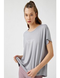 Koton Women's T-shirts, 2 cm 12052 cm Gray
