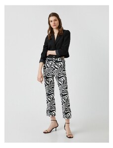 Pantaloni cu model Koton Zebra Slim Fit