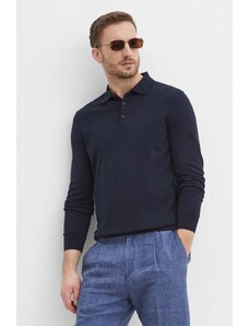 BOSS pulover de bumbac culoarea bleumarin, light, 50506025