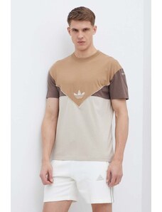 adidas Originals tricou din bumbac barbati, culoarea maro, modelator, IT7262