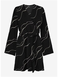 Women's black patterned dress VERO MODA Merle - Women's
