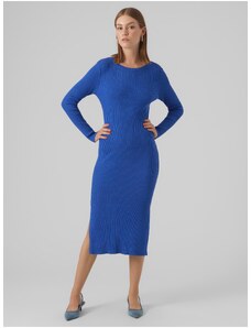 Blue women's sheath sweater dress VERO MODA Glory - Women