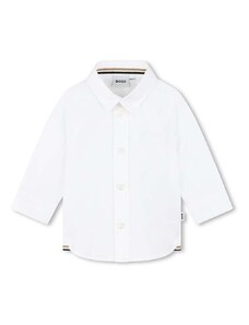 BOSS cămașă din bumbac pentru bebeluși culoarea alb