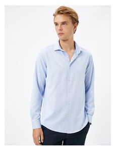 Koton Basic Shirt Classic Collar Buttoned Long Sleeve Non Iron