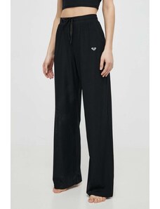 Roxy pantaloni de yoga Rise & Vibe culoarea negru, lat, high waist, ERJNP03556