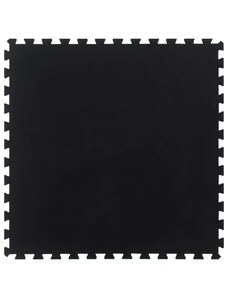 OrlandoKids Placa de podea din cauciuc, negru, 12 mm, 100x100 cm